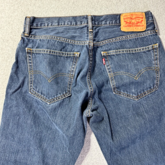 Levis Jeans Mens 34x30 Blue 527 Bootcut American Preppy Dark Wash Denim - Picture 5 of 8